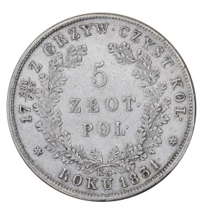 5 polských zlotých 1831, listopadové povstání