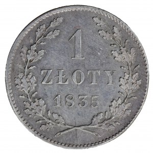 1 zlotý 1835, slobodné mesto Krakov