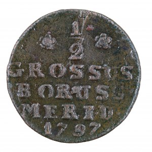 ½ centesimo 1797 B, Prussia meridionale, per la Slesia