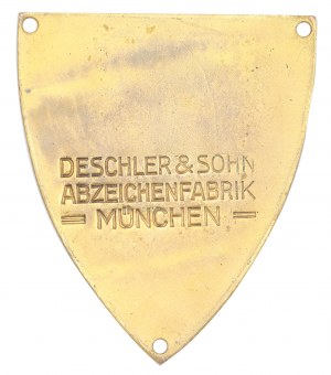 MRĄGOWO. Emaillierte Bronzetafel zur Erinnerung an die Sternfahrt 1929 und die Ostpreußische Meisterschaft in Mrągowo.