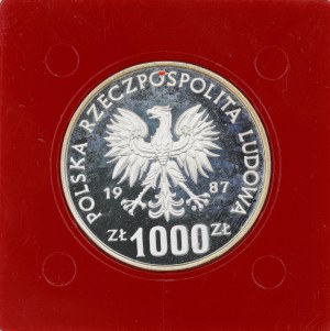 PRL. PREIS Silber. 1 000 zl. KAZIMIERZ III. DER GROSSE, 1987.