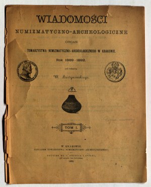 Numismatické a archeologické NOVINKY. 1889-1892, díl I.