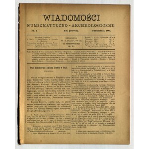 WIADOMOŚCI Numizmatyczno-Archeologiczne. Nr 2: październik 1889.