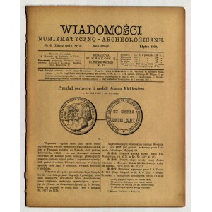WIADOMOŚCI Numizmatyczno-Archeologiczne. Nr 3 (5): lipiec 1890.