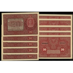 Poland, set: 10 x 20 Polish marks, 23.08.1919