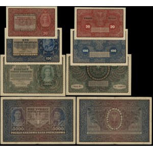 Polen, Satz von 4 Banknoten, 1919-1920
