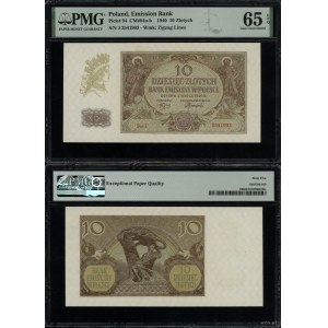Polska, 10 złotych, 1.03.1940
