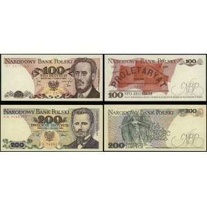 Poland, set: 100 zlotys 1.06.1982 and 200 zlotys 1.12.1988