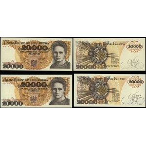 Poland, set: 2 x 20,000 zlotys, 1.02.1989