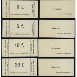 Galicia, set of vouchers: 3, 5, 10, 20 fenigs, no date (1920)