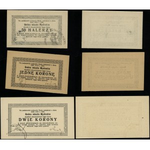 Galicia, set: 50 halers, 1 crown, 2 crowns, 23.05.1919