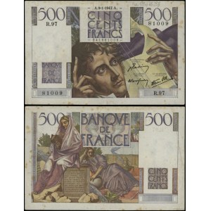 France, 500 francs, 9.01.1947