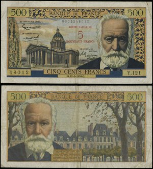 France, 500 francs = 5 new francs, 12.02.1959