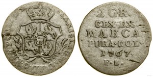 Poland, half zloty (2 silver pennies), 1767 FS, Warsaw