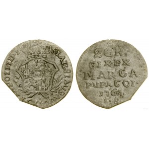 Poľsko, polozlatý (2 strieborné groše) - dobový falzifikát, 1767 FS, Varšava