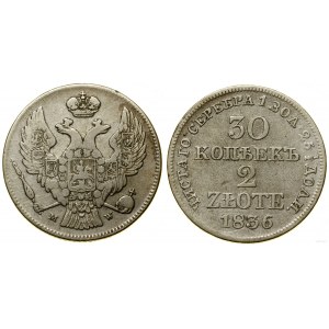 Polska, 30 kopiejek = 2 złote, 1836 MW, Warszawa