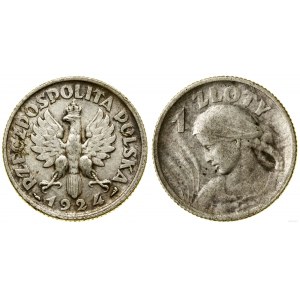 Poland, 1 zloty, 1924, Paris