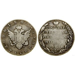Rosja, rubel, 1802 СПБ AИ, Petersburg