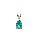 WHITE GOLD PENDANT WITH LAB GROWN TOURMALINE - PND21106