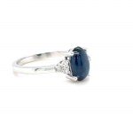 14K WHITE GOLD 2.84 GR RING SAPPHIRE AND DIAMONDS- RNG40201