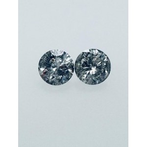 2 DIAMONDS S 1.64 CTS FANCY GRAY - I2* - C30607-1