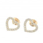 14K YELLOW GOLD EARRINGS WITH DIAMONDS - A72R