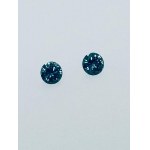 2 DIAMONDS 0.34 CTS FANCY VIVID BLUE* - VS1-2 - AI30701-3