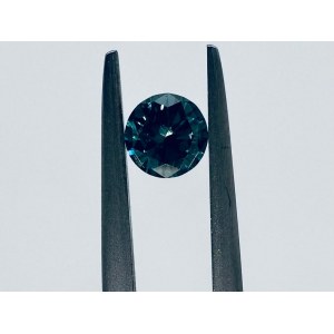 DIAMOND 0.4 CTS FANCY INTENSE BLUE - SI2 - ENGRAVED WITH THE LASER - C30610-10