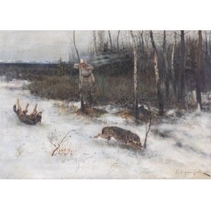Sergej Semenowitsch Woroschilow, Jagd auf Wölfe, 19./20. Jahrhundert.