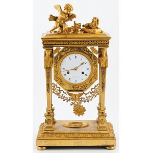 CHIMBER CLOCKWORK IN THE DIVISIONAL STYLE, France, Paris, Falloise, late 18th century.