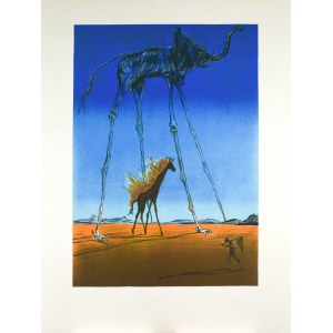 Salvador DALI (1904-1989), Ohnivá žirafa a vesmírny slon