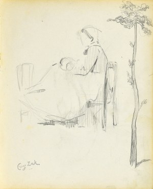 Eugeniusz ZAK (1887-1926), Kobieta siedząca na krześle