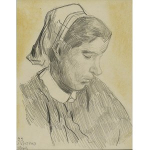 Stanisław KAMOCKI (1875-1944), Popiersie kobiety - siostra Maryja, 22.XI.1943