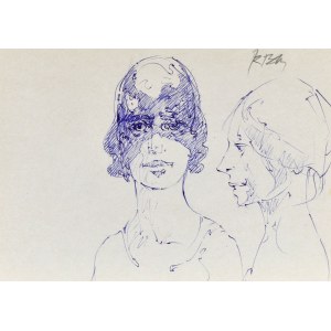 Roman BANASZEWSKI (1932-2021), Bust of a woman en face and in left profile