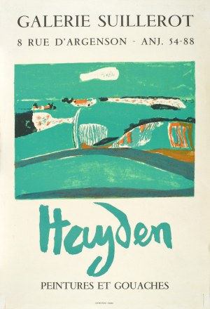 Henryk HAYDEN (1883-1970), Pejzaż - Plakat wystawy artysty w paryskiej Galerii Suillerot, 1965
