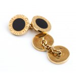 BULGARI, Bvlgari-Bvlgari collection: pair gold cufflinks and onix