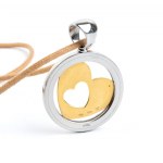 BULGARI: with a gold and steel pendant necklace