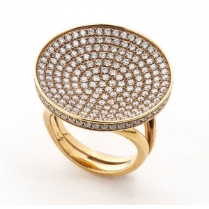 GIAANI CARITA': Gold and diamonds ring