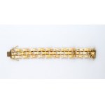 Gold bracelet bamboo motif