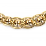 Chain link gold necklace