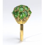 Chrysoprase gold ring