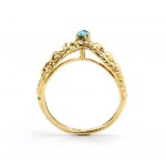 Lapislazuli turquoise gold ring