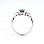 Emerald diamond gold ring