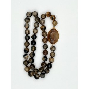 Agate gold necklace