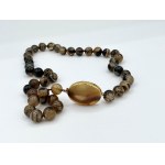 Agate gold necklace
