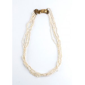 Freshwater pearl gold necklace