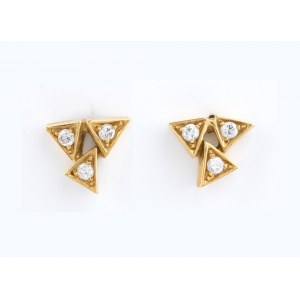 Diamond gold earrings