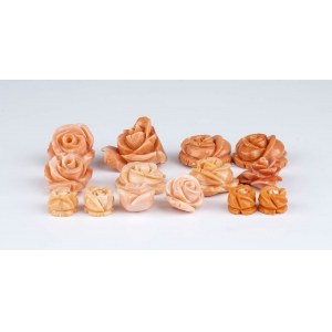 14 carved cerasuolo coral small roses
