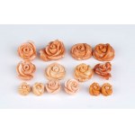 14 carved cerasuolo coral small roses