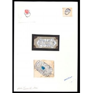 Design for rings and brooches - 1930s,GIULIO ZANCOLLA
